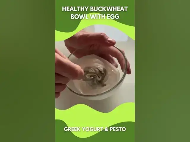 Video thumbnail for Healthy Buckwheat Bowl with Egg, Greek Yogurt & Pesto Easy 10 Minute Meal