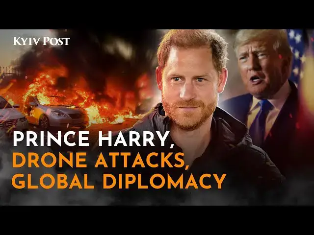 'Video thumbnail for Prince Harry in Kyiv, Drone Strikes, Trump in UK'