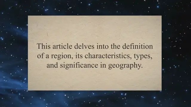 Video thumbnail for Definition of Region