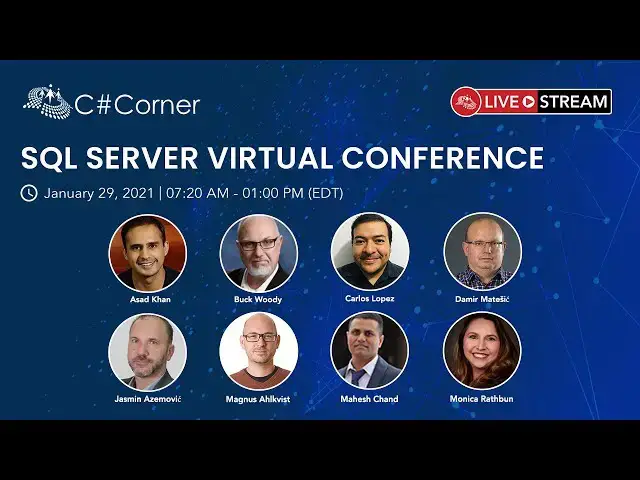 Video thumbnail for SQL Server Virtual Conference - Day 1 (First Half)