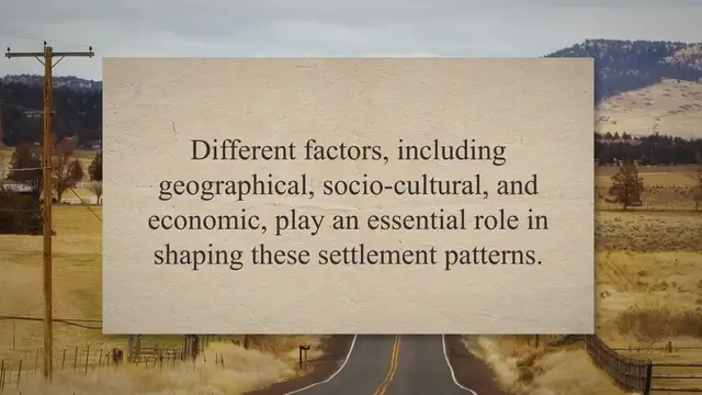 Video thumbnail for Factors Affecting Rural Settlement Patterns