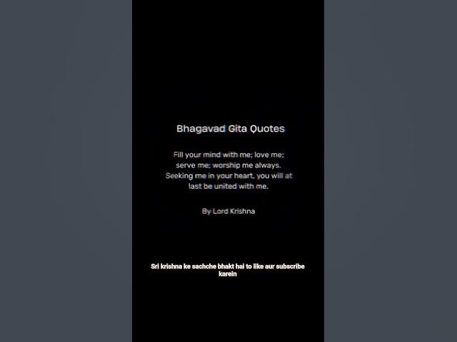 Video thumbnail for He is everything 🙏😌✨🤞 #bhagavadgita #sanatandharma #quotes #lordkrishna #lifelessons #youtubeshorts