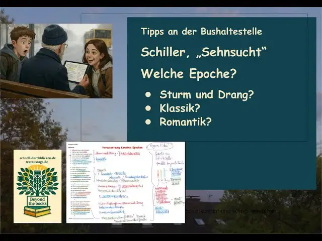 Video thumbnail for Schiller, "Sehnsucht" - drei Epochen in einem Gedicht: So kann man das gut klären!