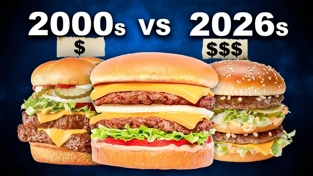 Video thumbnail for What These Popular Fast Food Burgers Cost In The Early 2000s Compared To 2026