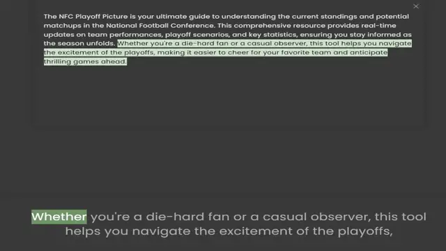 Video thumbnail for matchups in the National Football Conference. This comprehensive resource provides real-time updates on team performances, playoff scenarios, and key statistics, ensuring you stay informed as the season unfolds. Whether you're a die-hard