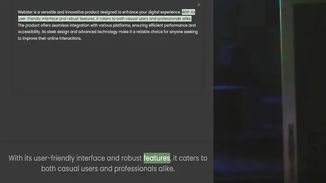 Video thumbnail for user-friendly interface and robust features, it caters to both casual users and professionals alike. The product offers seamless integration with various platforms, ensuring efficient performance and accessibility. Its sleek design and ad