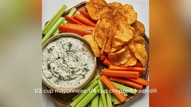 Video thumbnail for dill dip recipe