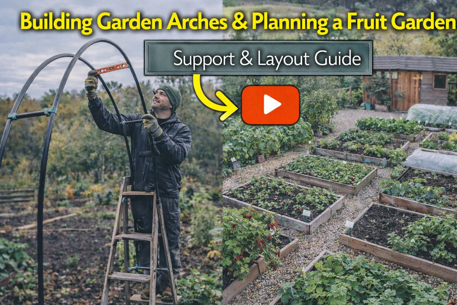 Video thumbnail for Building Garden Arches & Planning a Fruit Garden | Support & Layout Guide