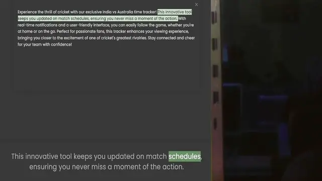 Video thumbnail for keeps you updated on match schedules, ensuring you never miss a moment of the action. With real-time notifications and a user-friendly interface, you can easily follow the game, whether you're at home or on the go. Perfect for passionate