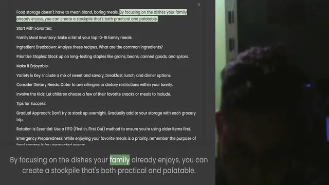 Video thumbnail for Food storage doesn't have to mean bland, boring meals. By focusing on the dishes your family already enjoys, you can create a stockpile that's both practical and palatable. Start with Favorites Family Meal Inventory Make a list of your to