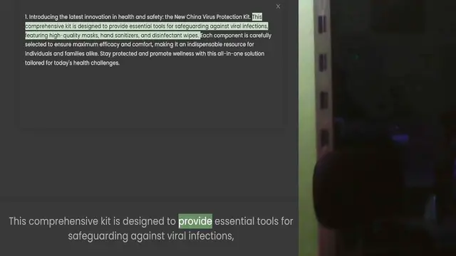 Video thumbnail for comprehensive kit is designed to provide essential tools for safeguarding against viral infections, featuring high-quality masks, hand sanitizers, and disinfectant wipes. Each component is carefully selected to ensure maximum efficacy and