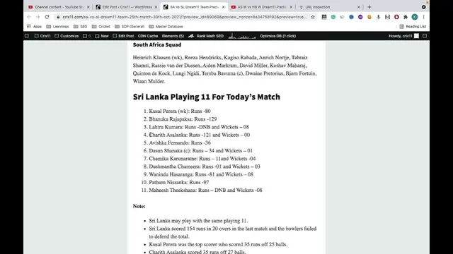 Video thumbnail for SA vs SL Dream11 Prediction | SA vs SL Dream11 Team | SA vs SL Dream11 25th Match T20 World Cup