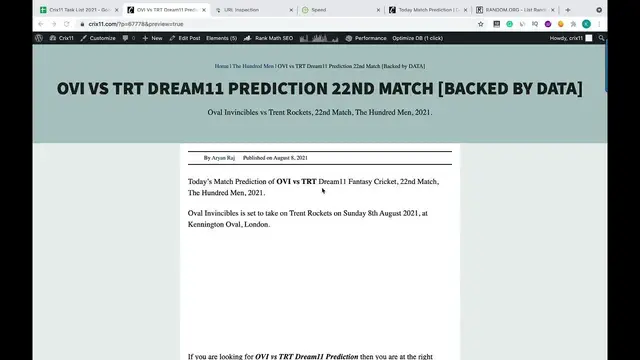 Video thumbnail for OVI VS TRT DREAM11 PREDICTION 22ND MATCH Oval Invincibles vs Trent Rockets Dream11 Team