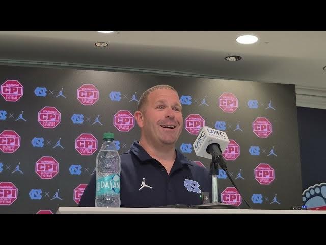 Video thumbnail for #UNC special teams coach Billy Miller press conference after one week of spring practice
