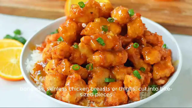 Video thumbnail for orange chicken recipe