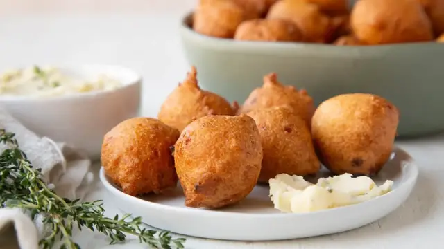 Video thumbnail for Our Classic Hush Puppies Recipe Makes The Perfect Bite-Sized Treats