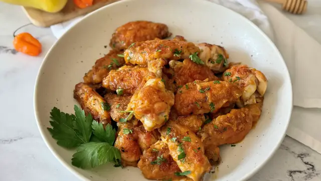 Video thumbnail for Fire Up The Grill For These Sweet And Spicy Mango Habanero Wings