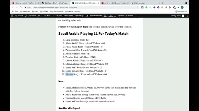 Video thumbnail for SAU vs BAH Dream11 Prediction | SAU vs BAH Dream11 Team | SAU vs BAH Dream11 9th Match