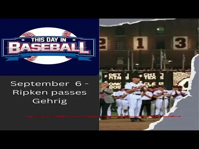 Video thumbnail for September 6 Cal Ripken, Jr