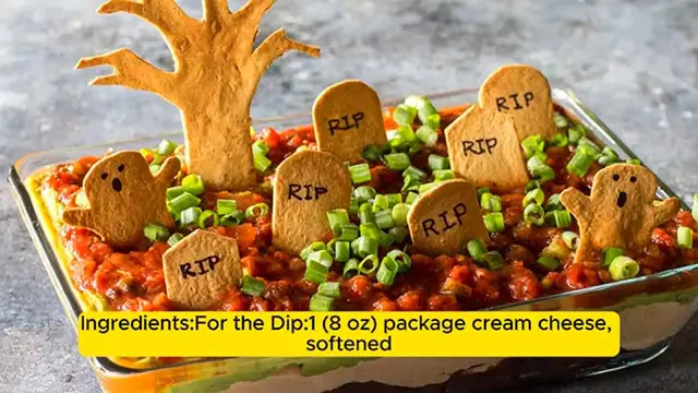 Video thumbnail for Creepy Graveyard Taco Dip for Halloween