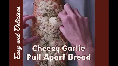 'Video thumbnail for Easy Cheesy Garlic Pull Apart Bread Recipe | Perfect Party Appetizer!'