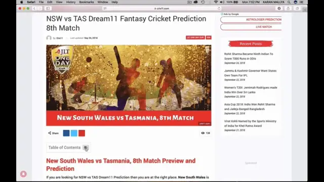 Video thumbnail for NSW vs TAS Dream11 Fantasy Cricket Prediction 8th Match