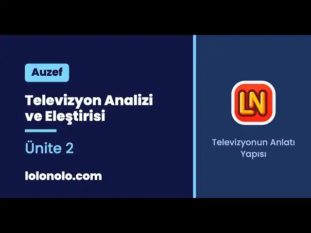 Video thumbnail for Televizyon Analizi ve Eleştirisi Ünite 2 Deneme Sınavı