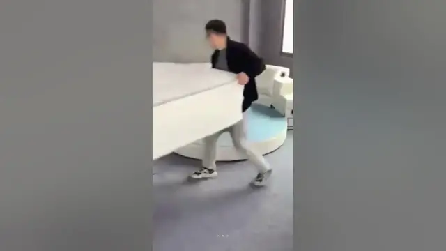 Video thumbnail for Round Bed | Bed Design | Space Saving Furniture #shorts