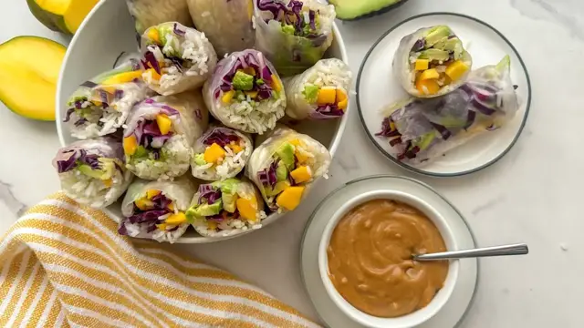 'Video thumbnail for Mango Avocado Spring Rolls Recipe'