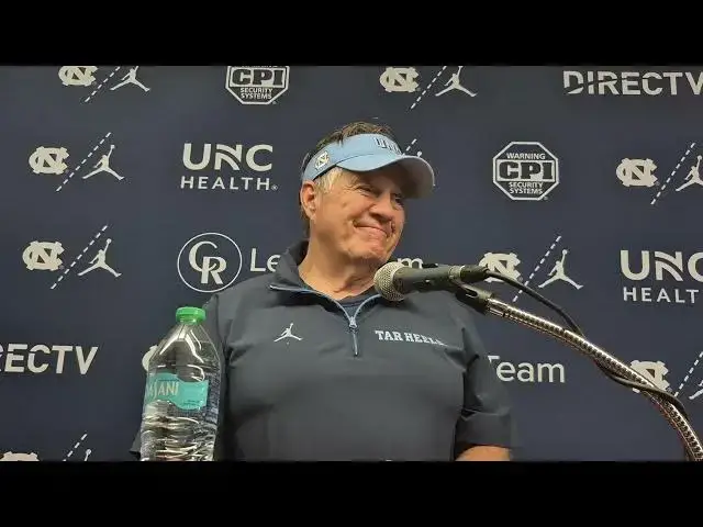'Video thumbnail for #UNC coach Bill Belichick press conference after win at Syracuse'