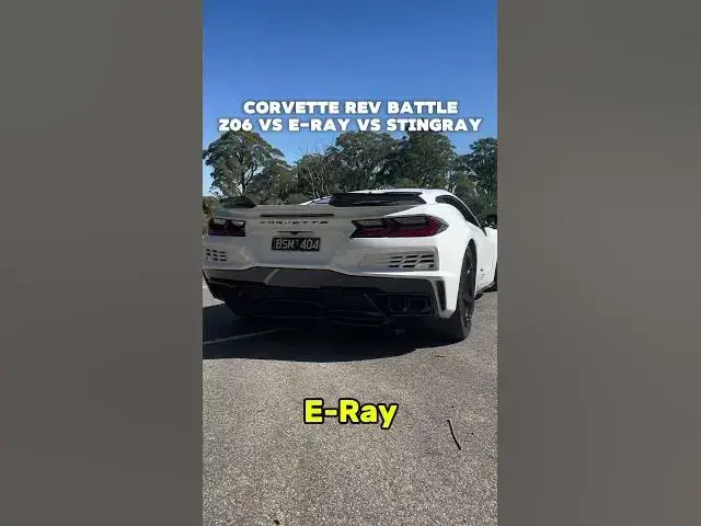 Video thumbnail for Corvette Rev Battle Zo6 vs E-ray vs Stingray. #corvette #z06 #eray #stingray