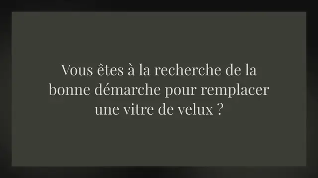 Video thumbnail for Comment remplacer la vitre d’un velux