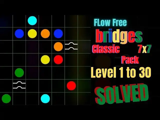 'Video thumbnail for flow free bridge classic pack 7x7 medium solved | classic pack 7x7 medium solved'