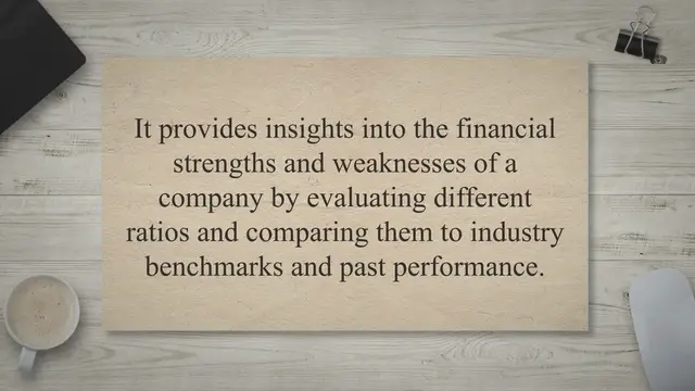 Video thumbnail for Company Financial Ratio Analysis