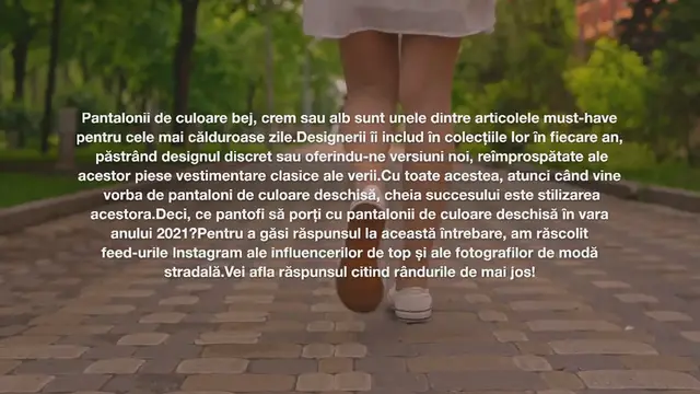 Video thumbnail for Pantofii potriviți pentru pantalonii de culoare deschisă – pe ce combinații merită să mizezi în vara anului 2021?