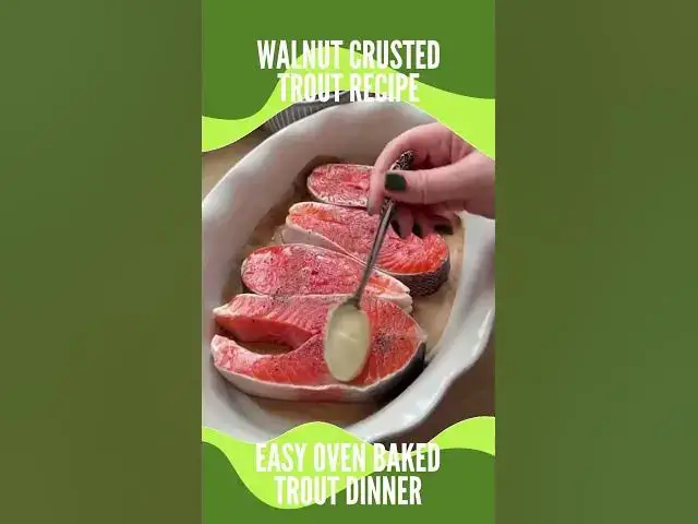 Video thumbnail for Crunchy Walnut Crusted Trout 🐟