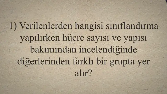 Video thumbnail for (442) Biyoloji -2 2023 NisanSınav Soruları