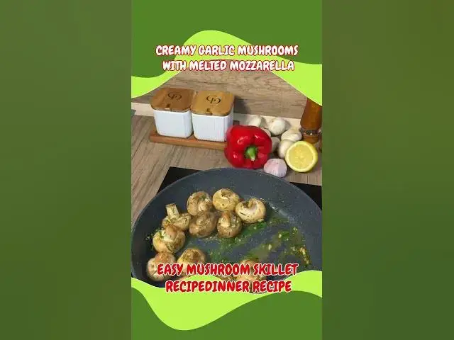 Video thumbnail for Creamy garlic mushrooms with melty mozzarella 🧀🍄