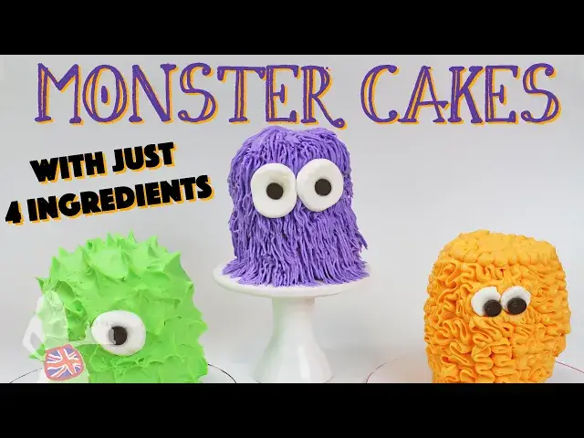 'Video thumbnail for 4 Ingredient Monster Cakes'