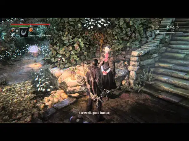 Video thumbnail for Bloodborne NG+ - Hunter's Dream: Plain Doll Level Vitality to 34 Total Level 93 Channel Blood Echoes