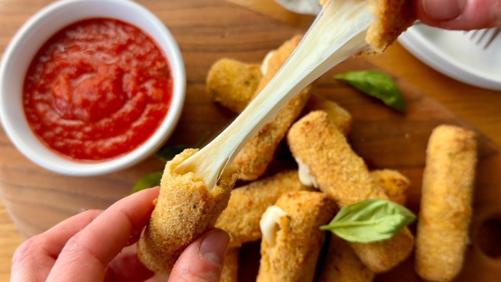 Video thumbnail for Our Homemade Mozzarella Sticks Recipe Is Seriously Party-Worthy