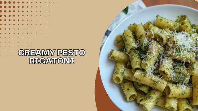 Video thumbnail for Creamy Pesto Rigatoni