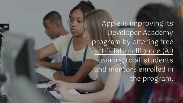 Video thumbnail for Apple is Offering Free AI Training for Students of the Developer Academy
