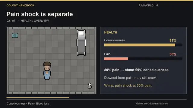 Video thumbnail for RimWorld Consciousness Explained: Unconscious, Pain Shock, or Dead?