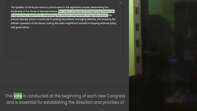 Video thumbnail for leadership of the House of Representatives. This vote is conducted at the beginning of each new Congress and is essential for establishing the direction and priorities of legislative action. The elected Speaker plays a crucial role in gui
