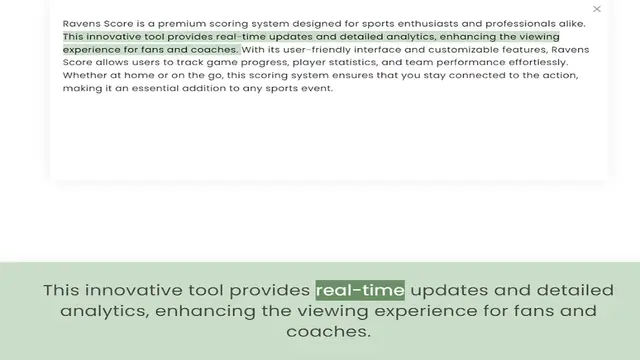 Video thumbnail for This innovative tool provides real-time updates and detailed analytics, enhancing the viewing experience for fans and coaches. With its user-friendly interface and customizable features, Ravens Score allows users to track game progress, p