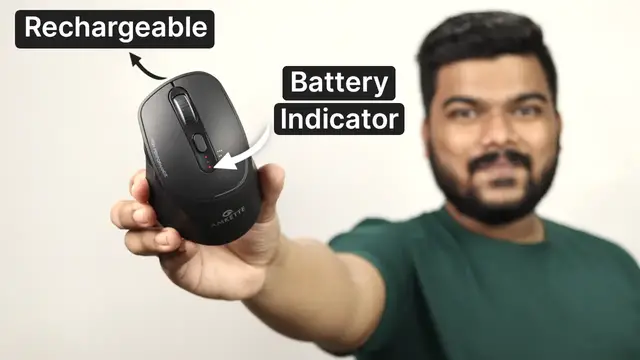 Video thumbnail for Rechargeable Wireless Mouse With Battery Indicator | Amkette Hush Pro Epic Review