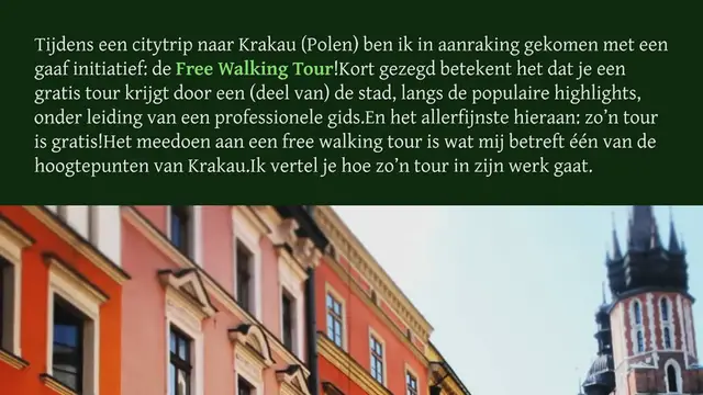 Video thumbnail for DOEN IN KRAKAU: DE FREE WALKING TOUR