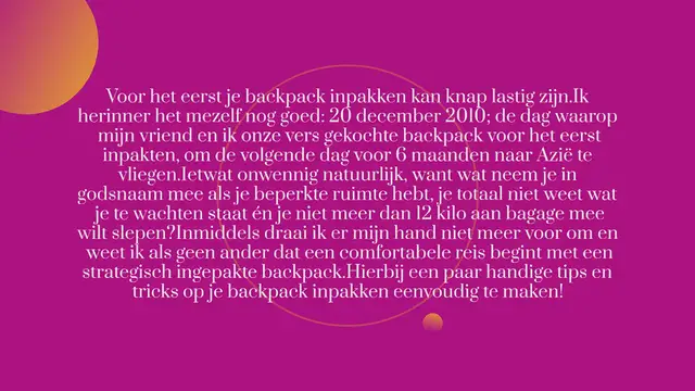 Video thumbnail for BACKPACK INPAKKEN: MET DEZE 10 TIPS WORDT INPAKKEN EEN EITJE !