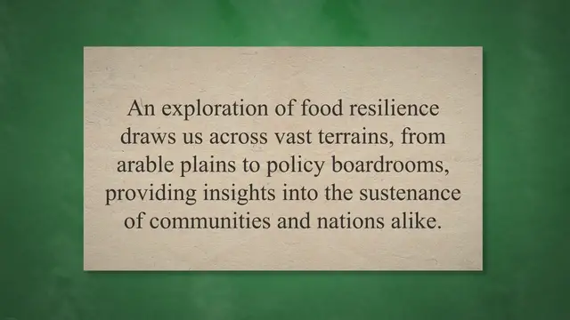 Video thumbnail for Definition of food resilience